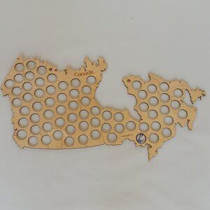 Map of CANADA Bottle Cap Map Wooden Home Decor Wall Decoration Man Cave